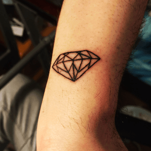 This is my second tat, still healing up. Its a geometric diamond on my right wrist. It symbolizes the desire to keep things that are precious to me, close.