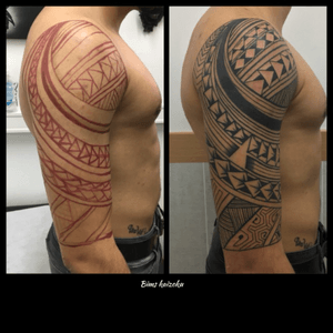 Gros free hand sur momo Warrior!!! #bimstattoo #bimskaizoku #bims #paris #paristattoo #paname #tatouage #tatouages #maoritattoo #maori #freehand #tattoo #tattoos #tattooartist #tatt #tattooistartmag #tattoomodel #love #hate #instagood #instatattoo #tattooart #tattoolover #tattoostyle #tattoed #tattooer #tattoodo #raveninktattooclub #street 