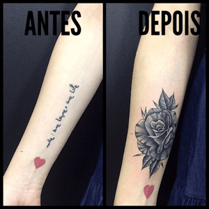 Cover up #tattoo #coverup #CoverUpTattoos #coveruptattoo #tattoorosas #tattooroses #tattooblackandgrey 
