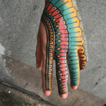 Incredible #hand #color #mandala #tattoo by #artist #kimsany @kimsany 