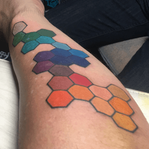 Matriz de colores hexagonal