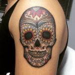 #mexicanskull #skull #caveira #mexican #caveiramexicana #maxicana #tattoo #jeffinhotattow 