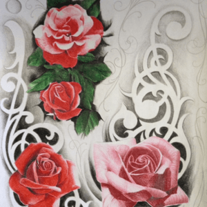 Realistic rose designs.