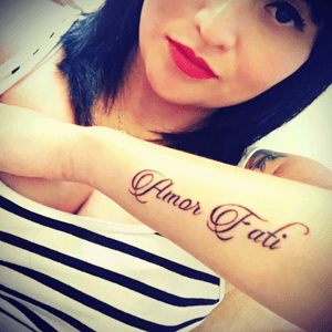 #AmorFati #tattoo #Nietzsche #tattoo11 #tattoedgirl #ink #inkedgirl 