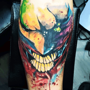 #Joker tattoo on my forearm. Great warercolor style, what do you guys think?