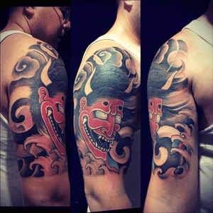 Hennya mask from soulink in Roma. Background done at 032 Tattoo in cebu Philippines. #hennya #032tattoo
