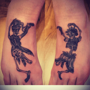 Mrs feet #love #skeleton #foottattoo 