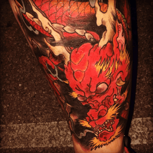 Dragon tattoo Ive been getting worked on. #dragon #dragontattoo #Discover 