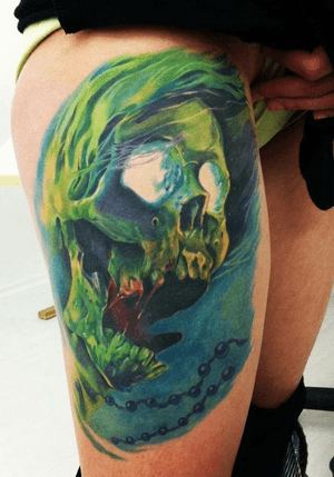 #tattoo #tattooartist #tattooart #painting #jeffgogue #tattoos #tattooed #legtattoo #color 
