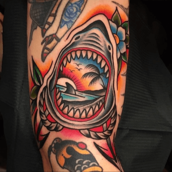 My Shark Jaw tattoo by Lauren Evans at Magnum Circus Cheltenham  rtattoos