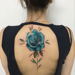 Flower by Felipe bernardes #flower #flor #rosa #rose #girl #tattoodo #blue #felipebernardes #brasil 