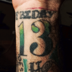I was born april 13, friday at 3:30am , on holy week xD old tat, has about 9 years