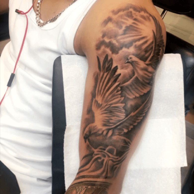 Top 77 Cloud Tattoo Ideas 2021 Inspiration Guide  Cloud tattoo sleeve Cloud  tattoo Bird tattoo sleeves