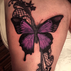 Great cover up of butterfly and lace