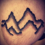 My second tattoo. On my knee. #tattoo #tattoos #handpoke #handpoked #handpoketattoo #handpoketattooartist #mountains #shading #lines #dotwork #knee #try 