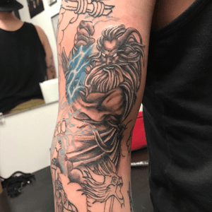 Fun start to shading on a mythology sleeve ive been working on. 