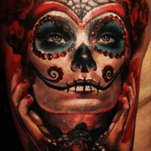 #megandeamtattoo I would love to coverup a old tattoo on my upper left arm with a stunning la catrina tattoo with sexy colors and dangerous etes!
