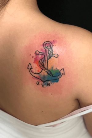 Watercolor anchor