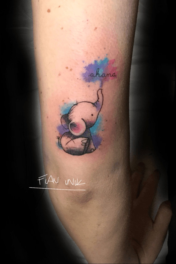 Baby Elephant Tattoo for Parlour