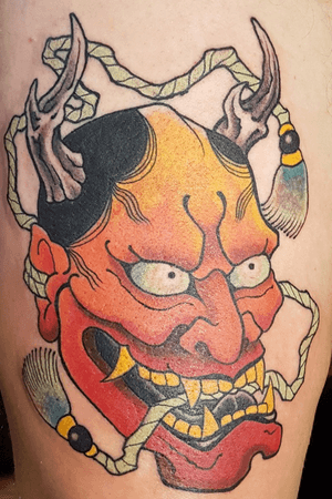 Red Hannya on arm