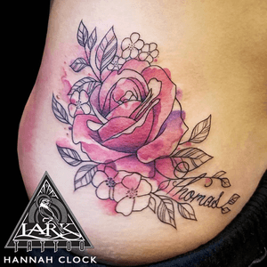 Tattoo by Lark Tattoo artist Hannah Clock.See more of Hannah's work: http://www.larktattoo.com/long-island-team-homepage/hannah-clock/.. . . .#watercolor #watercolortattoo #colortattoo #rose #rosetattoo #watercolorrose #watercolorrosetattoo #femaltattooer #femaletattooartist #hiptattoo #tattoo #tattoos #tat #tats #tatts #tatted #tattedup #tattoist #tattooed #inked #inkedup #ink #tattoooftheday #amazingink #bodyart #tattooig #tattoosofinstagram #instatats  #larktattoo #larktattoos #larktattoowestbury #westbury #longisland #NY #NewYork #usa #art