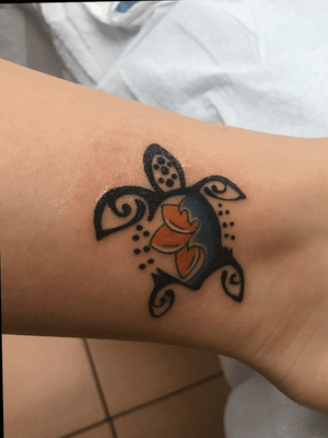 Turtle ankle tattoo