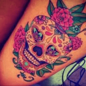 Tattoo inspiration - sugar skull. Credit to original artist (dont know who)