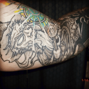 #wizardtattoo #leftinnerarm #tattootherapy # tattoo #ink 