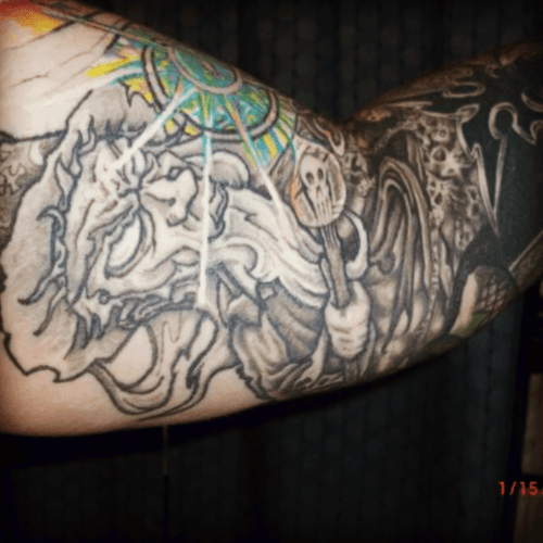 #wizardtattoo #leftinnerarm #tattootherapy # tattoo #ink 