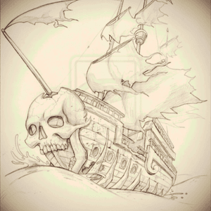 #MEGANDREAMATTOO #pirateship #pirate #megan_massacre #amidreamtattoo #amiijames #PickMe #Tattoodo #tattoodocontest #spooky #halloween  