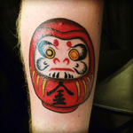 #Traditional #Japanese #Daruma Doll with the Kanji for the word gold, done by @Ten while visting Tampa from @StrictlyTattooGallery in Vancouver Canada. #irezumi #darumadoll #kanji #traditionaljapanese 