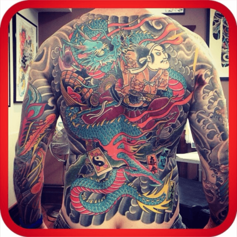 Samurai Dragon Temporary Tattoo Sleeve  EasyTatt