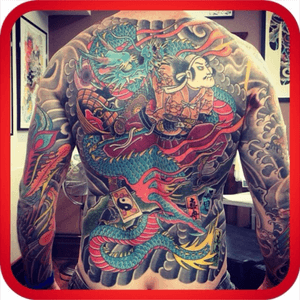 .....bang #backpiece #japanesetattoo #dragon #samurai 