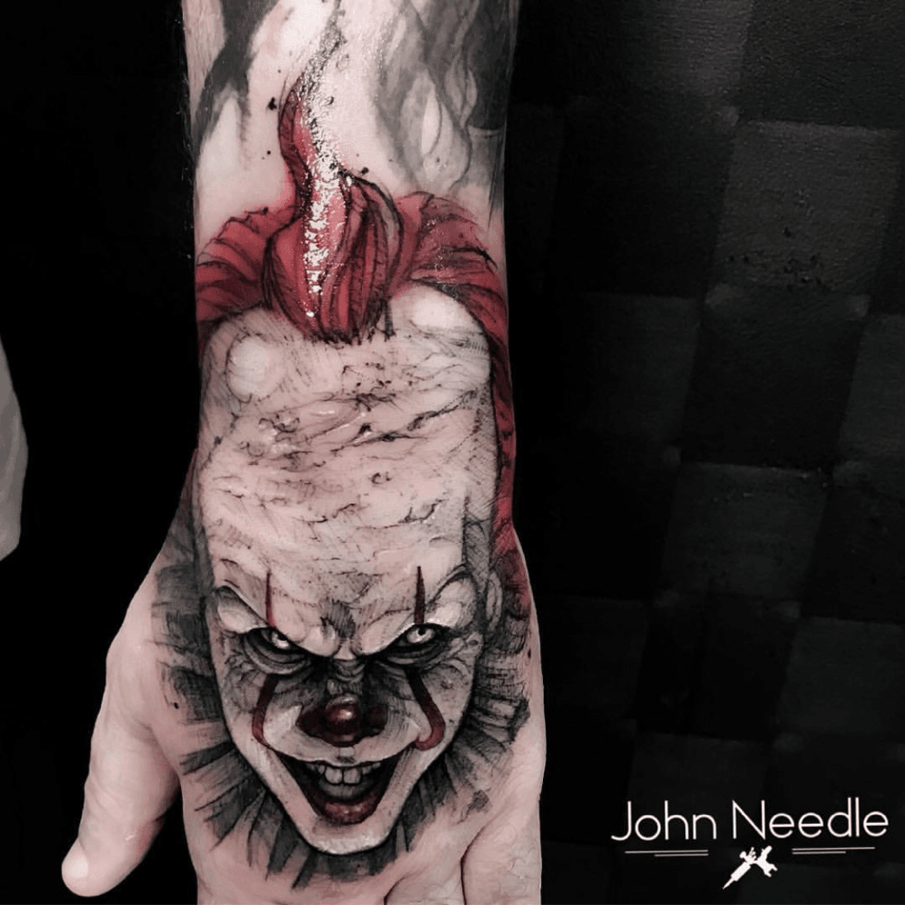 Pennywise clown tattoo by Michael Taguet  rItTheMovie