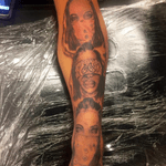 Little self portraits of the client on her leg i did a bit ago with a little twist #cricktattoos #workhorseironswest #dringenbergmachines 