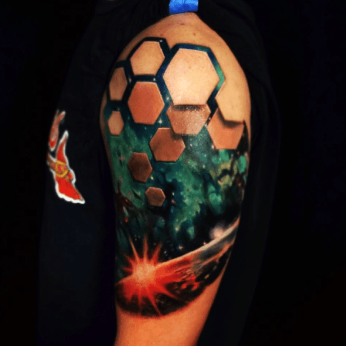 3D Honeycomb Bee Tattoo  Bee tattoo Tattoos Tattoo designs