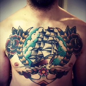 Traditional American tattooed by Garth B Neal, lighthouse tattoo, sydney