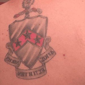 Fraternity tattoo, def need to get the red and the green laurel wreathe touched up