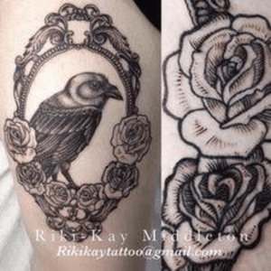 Beautiful Raven tattoo #Raven #Rose 