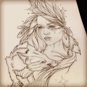 Icelandic babe #drawing #sketch #design #pencil #fox #babe 