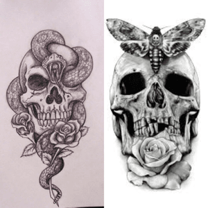 Right one but want the snake from the left picture added to the right picture #meagandreamtattoo 
