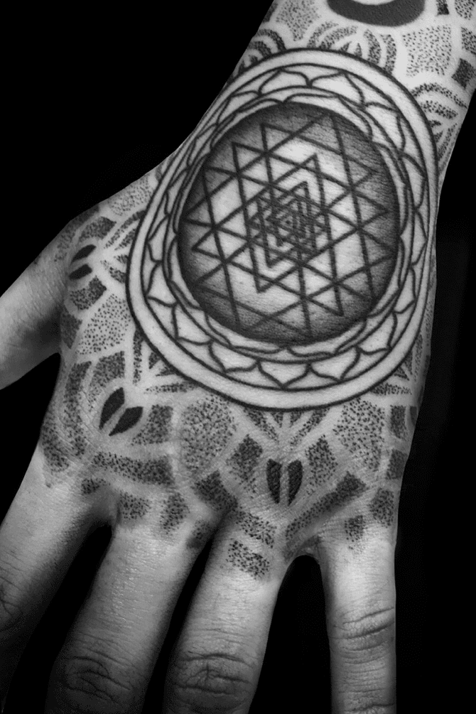 Sri Yantra tattoo by LukeAAshley  Tattoogridnet