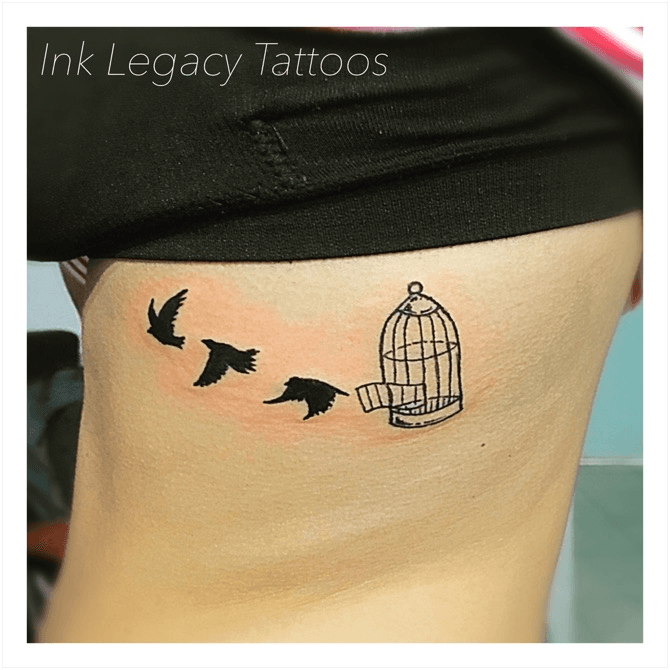 Tattoo uploaded by Vampires tattoo and piercing polour  Name with birds  tattoo 6k  Tattoodo