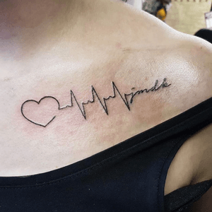Heartbeat tattoo # tattoodesign #heart #inked #heartbeat