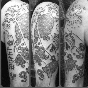 Japanese inspired work on upper right is my reminder of living a life worth living..  Back of arm ( a reason for being) 