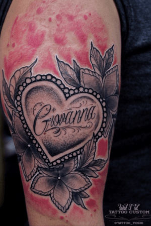Hearttattoo #heart #hearttattoo #inked #letteringtattoo #tattooed #tattoodo #tattooyoshi