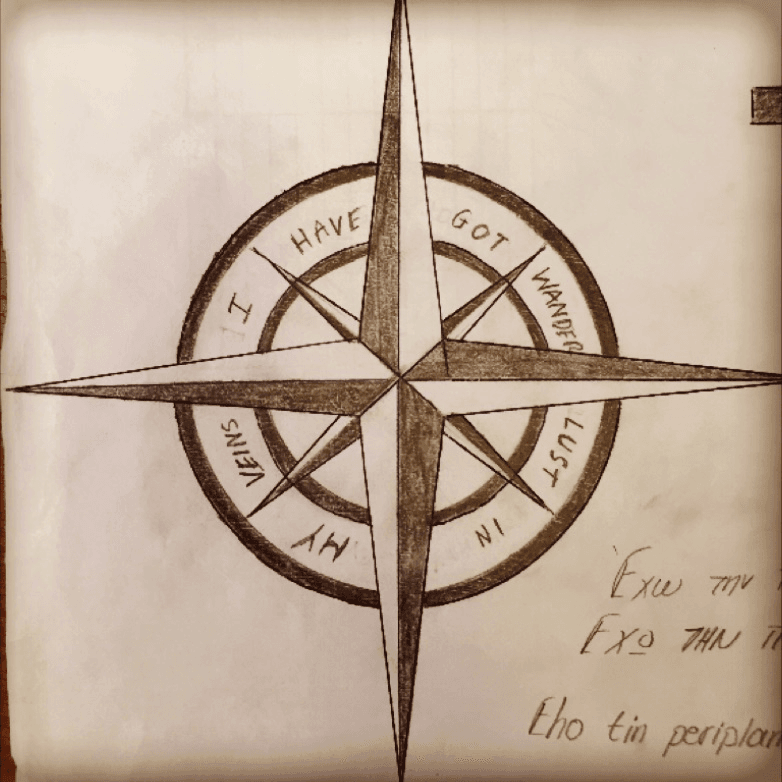Sawyers Custom Tattoo Designs  Compass and quote tattoo design for  another friend Not all who wander are lost myart tattoo tattoodesign  compass compasstattoo inkdrawing  Facebook