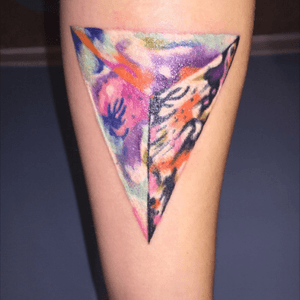 #abstract #stylized #girlsandtattoos #watercolor #triangle #nolines #watercolors 