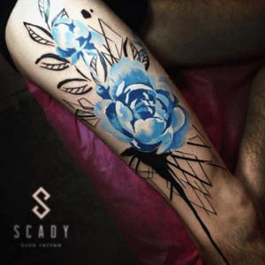#scadytattoo #flower#blueflower #abstract 