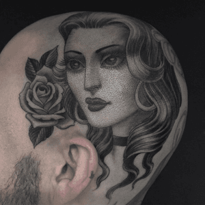 #blackandgray #portrait #lady #rose 